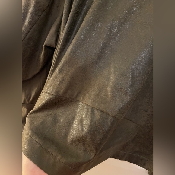 Lane Bryant light weight dark green/brown Moto style jacket size 20 - Picture 2 of 7